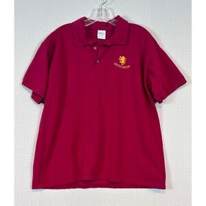 Harry Potter Gryffindor Polo Shirt Men Large Maroon Universal Orlando Wizardcore